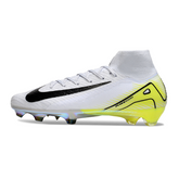 Chuteira Campo Nike Air Zoom Mercurial Superfly 10 Elite FG Branca e Verde Claro